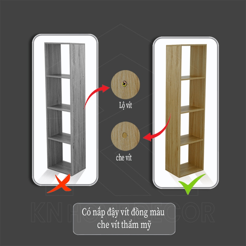 Kệ gỗ tổ ong 3 TẦNG trang trí KN Home decor ,kệ sách , kệ decor , đa năng , chống gẩm và xướC KTO_3T