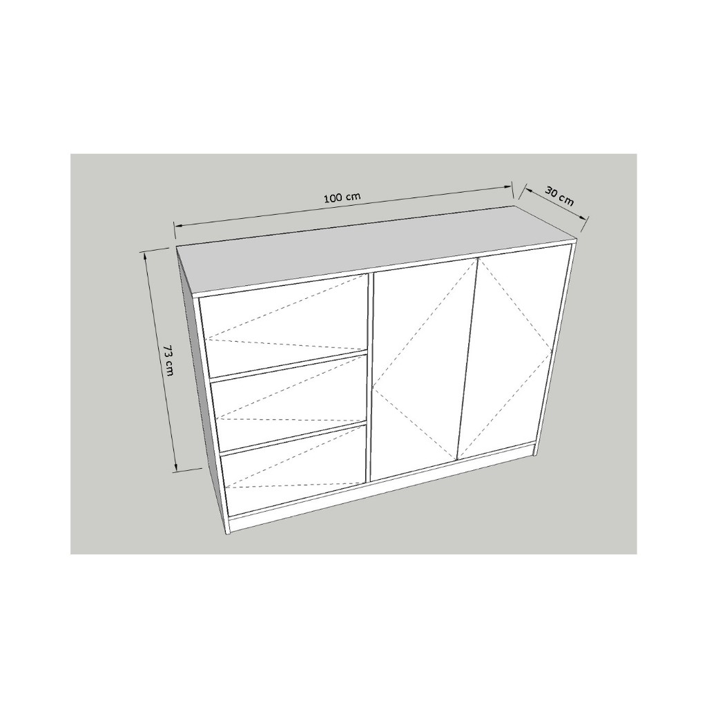 Tủ đa năng gỗ MDF phủ Melamine hiện đại, nhiều màu sắc và kích thước lựa chọn, thương hiệu KN Home Decor.