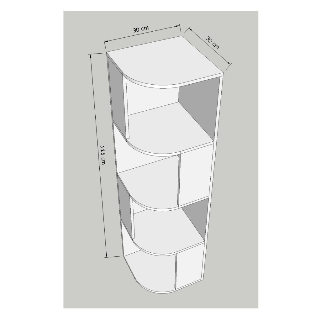 [ FREE SHIP ] Kệ Góc Tường LOẠI GỖ ĐẸP ,  Kệ góc cong  Đồ Trang Trí Gỗ MDF Đa Năng KG4T_MS25