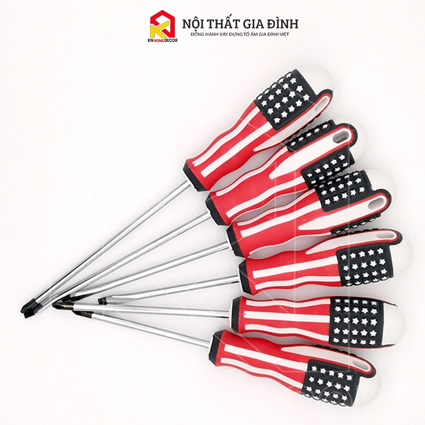 Tô Vít 2 Đầu Cờ Mỹ Thép CRV Chống Gỉ , Tua vít 2 đầu thay thế  TV_CM6110