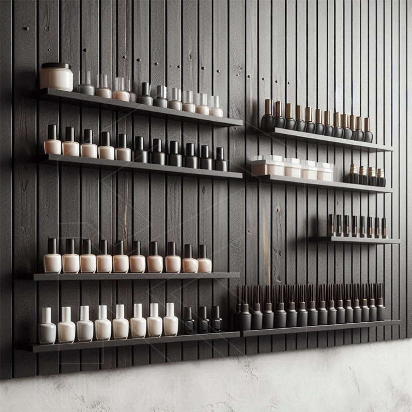 Kệ gắn tường KN Homedecor , kệ treo tường, kệ gắn tường spa, kệ nail TẶNG phụ kiện dày 17mm KGT_MS12
