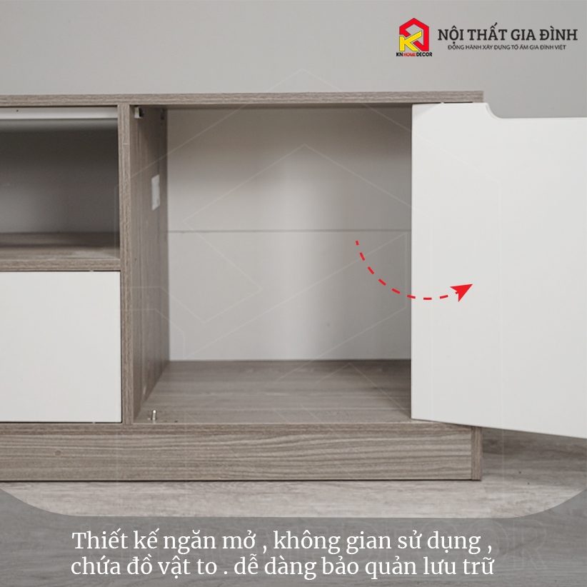 Kệ tivi , tủ tivi phòng khách gỗ MDF phủ melamin KN Homececor MS41 KT:R140*S30*C43 cm