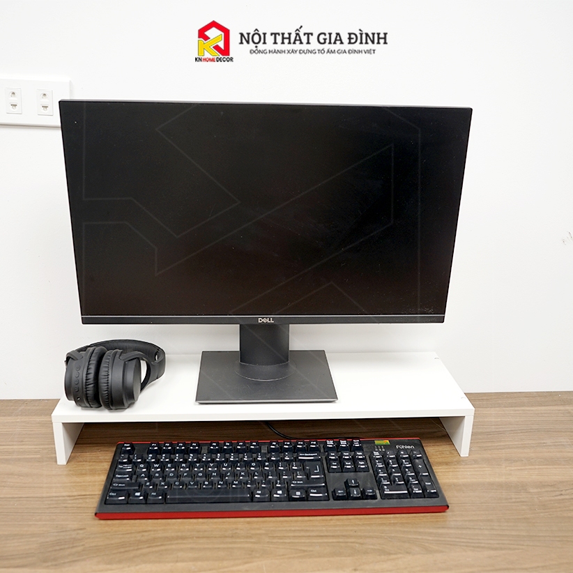 Kệ kê màn hình gỗ MDF phủ Melamine chống gù tiện dụng, gọn gàng góc học tập, làm việc