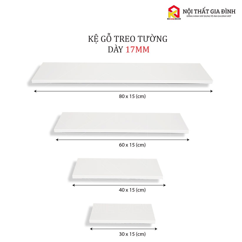 Kệ gỗ treo tường  , kệ treo tường , kệ treo tường trang trí KN Home decor Tặng phụ kiện KGT12