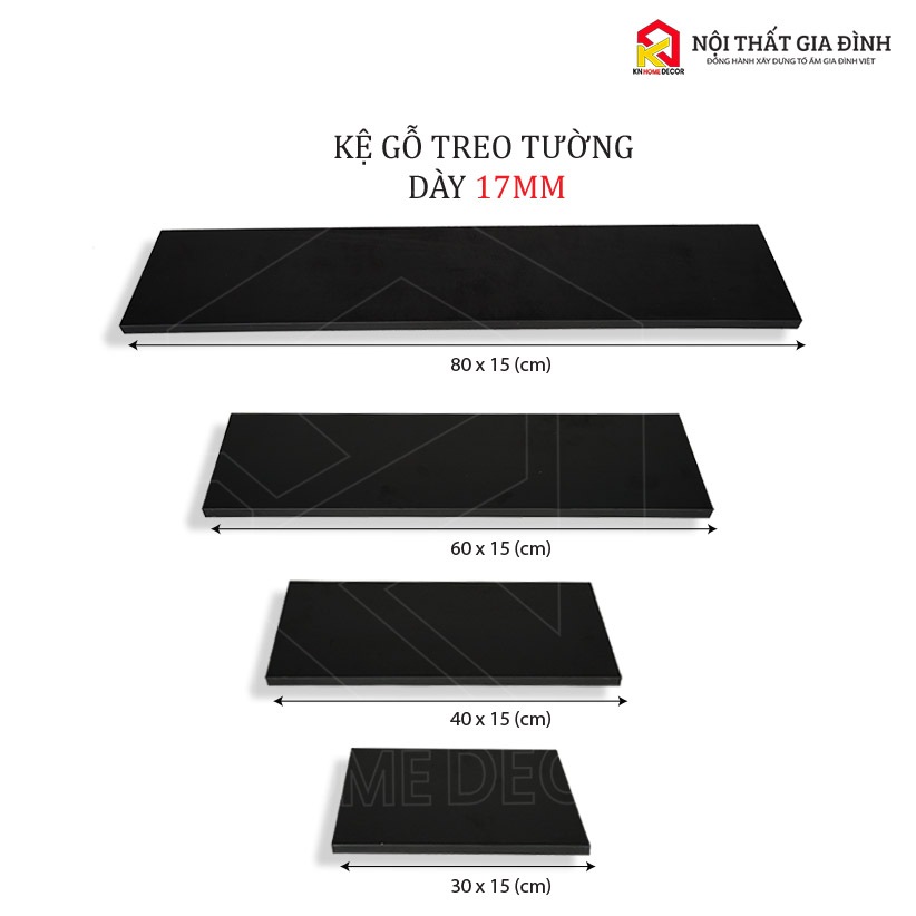 Kệ gỗ treo tường  , kệ treo tường , kệ treo tường trang trí KN Home decor Tặng phụ kiện KGT12