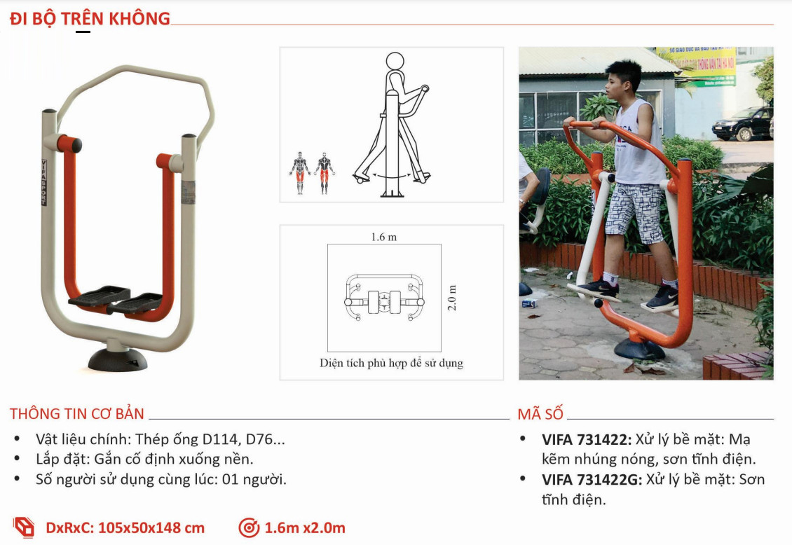 Máy Tập Đi Bộ Trên Không VIFA 731422