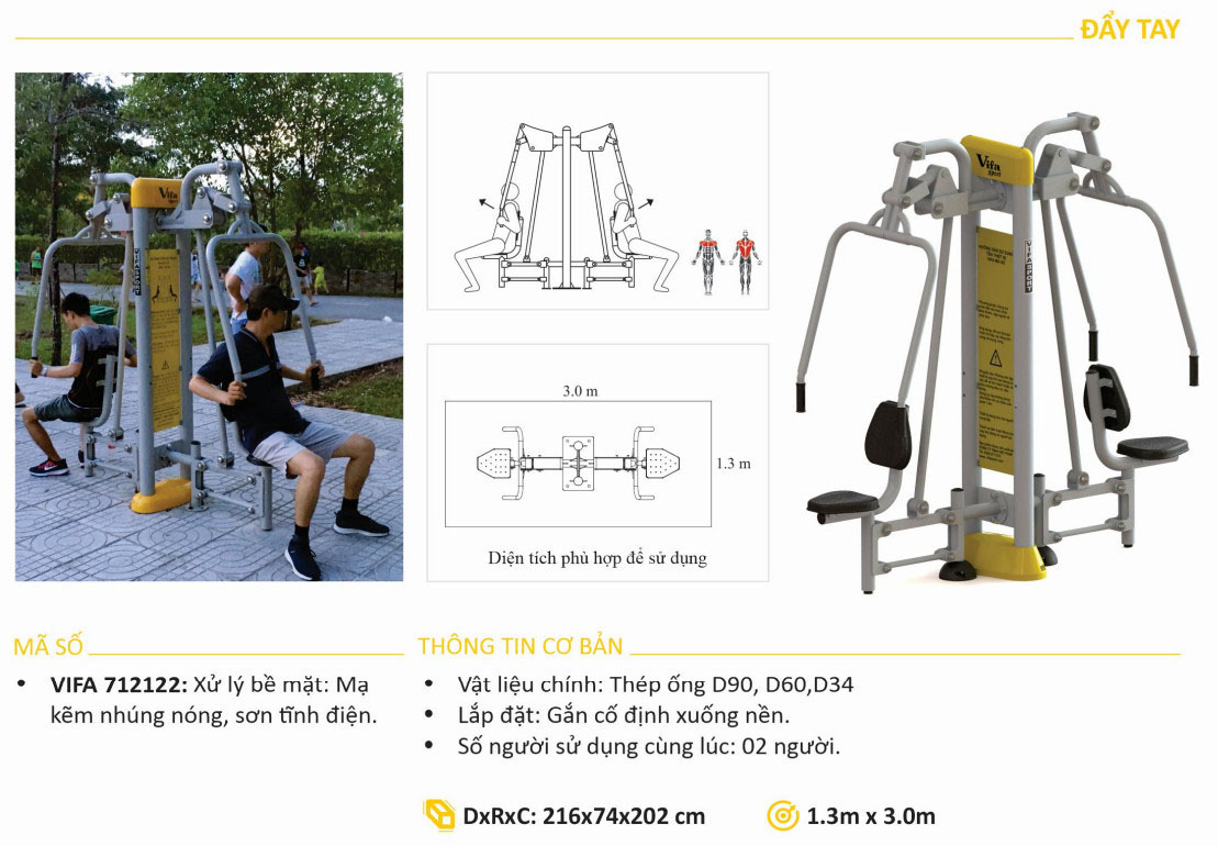 Máy Tập Đẩy Tay Ngoài Trời VIFA-712122