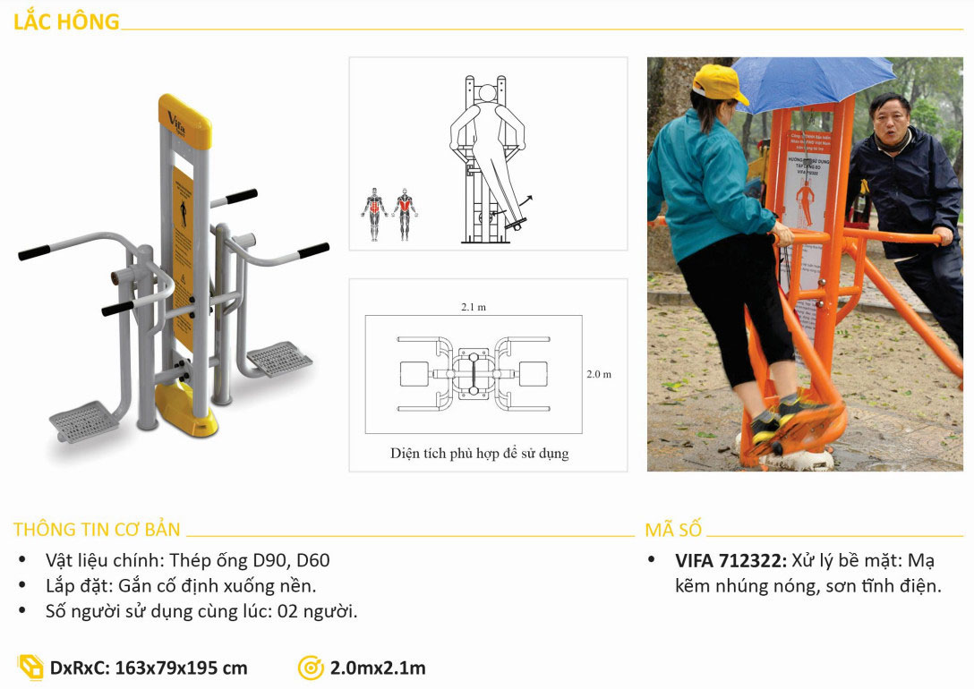 Máy Tập Lắc Hông Ngoài Trời VIFA-712322