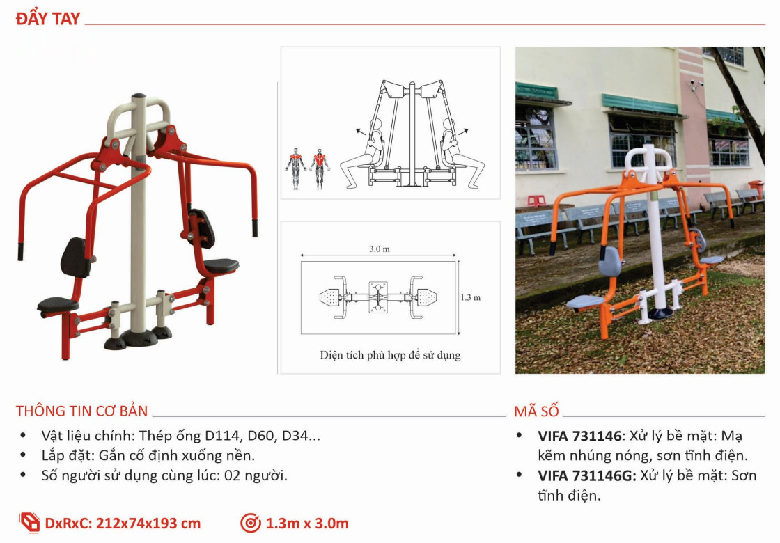 Máy Tập Ngoài Trời Đẩy Tay VIFA 731146