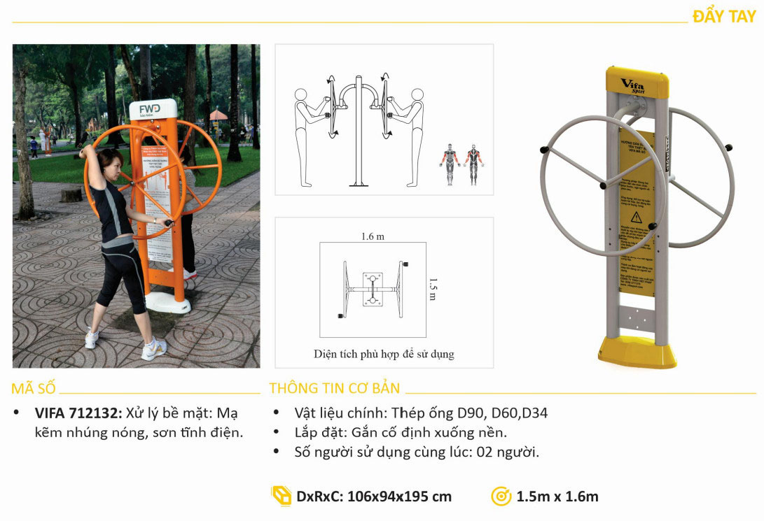 Máy Tập Tay Vai Đơn VIFA-712132