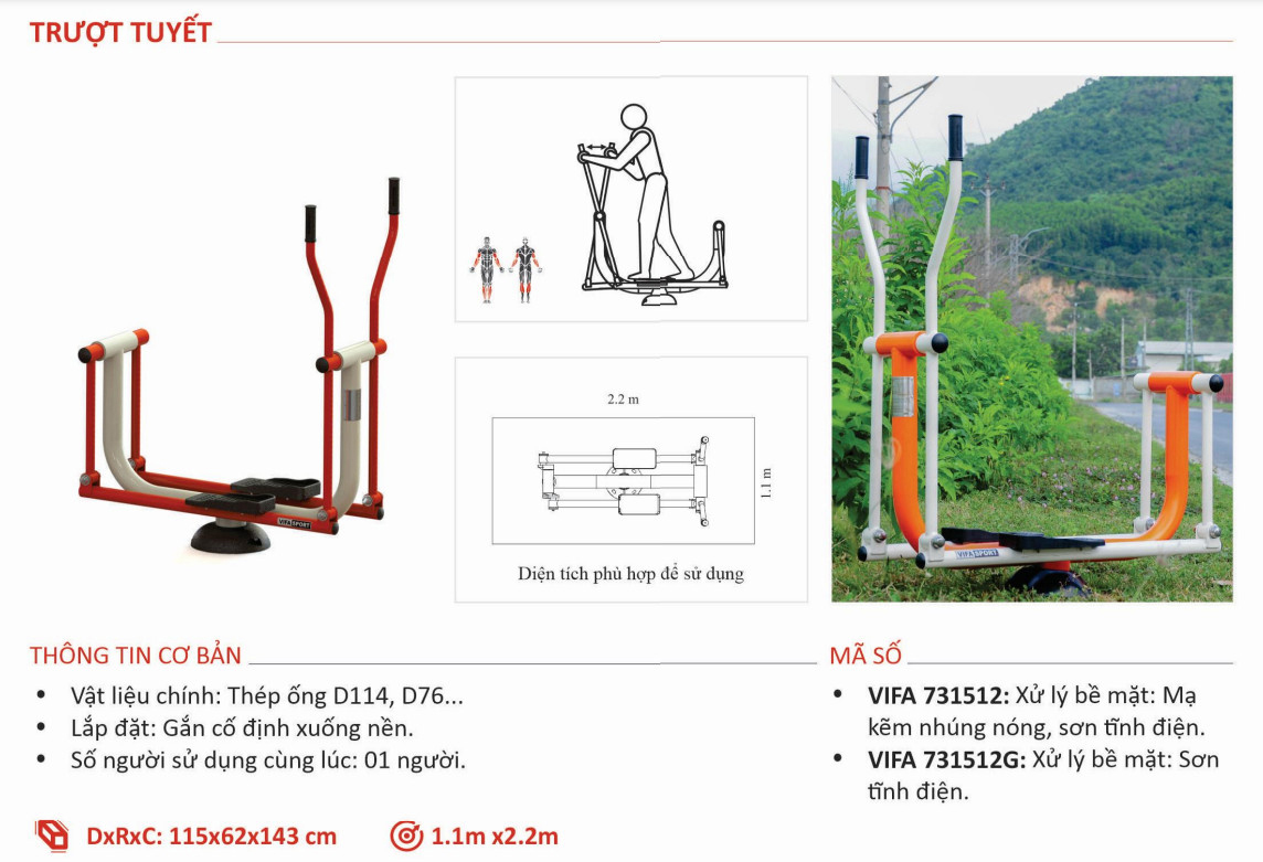 Máy Tập Ngoài Trời Đi Bộ Lắc Tay VIFA 731513