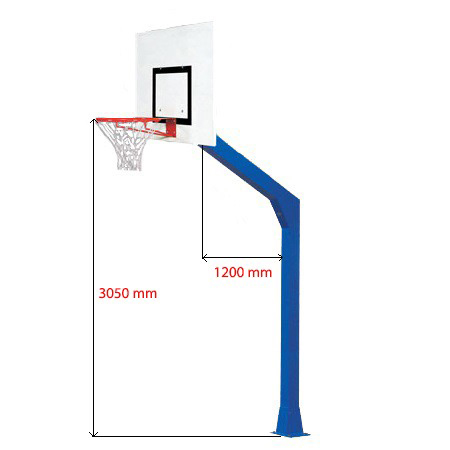 Trụ Bóng Rổ Cố Định Vifasport 801875 | Trụ Bóng Rổ Ngoài Trời Cho Trường Học