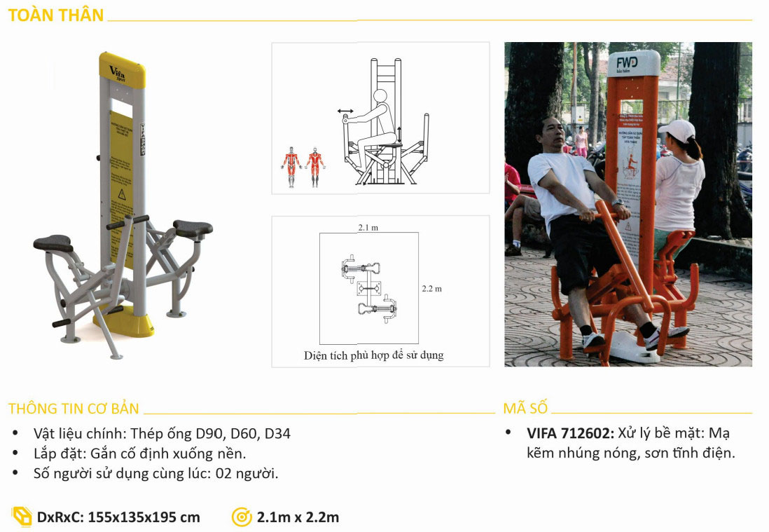 Máy Tập Ngoài Trời Toàn Thân VIFA 712602