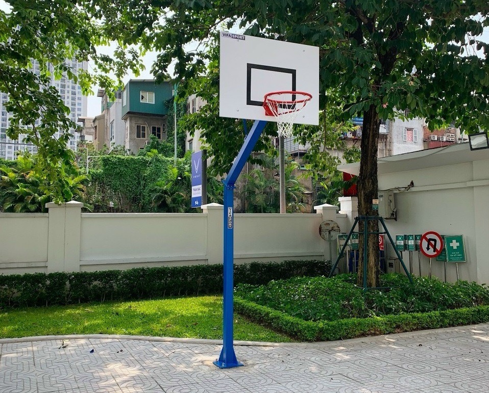 Trụ Bóng Rổ Cố Định Vifasport 801875 | Trụ Bóng Rổ Ngoài Trời Cho Trường Học