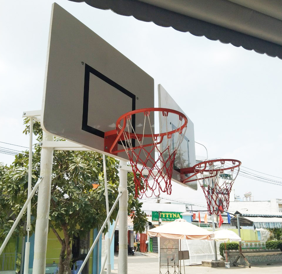 Trụ Bóng Rổ Học Sinh KTR20 Kim Thành Bảng Composite 1.2 x 0.9m Chuẩn Thông Tư 37, 38, 39