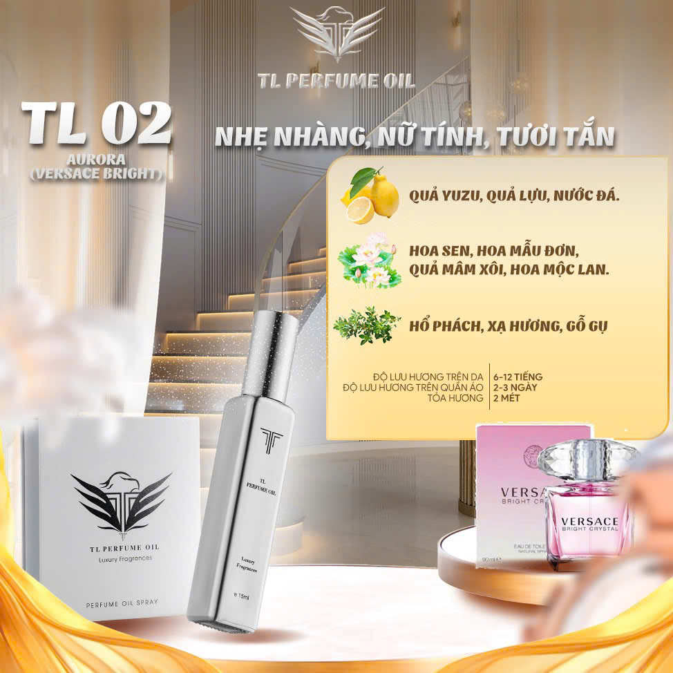 [Hương Nữ] Tinh Dầu Nước Hoa TL [TL02 - Versace Bright]