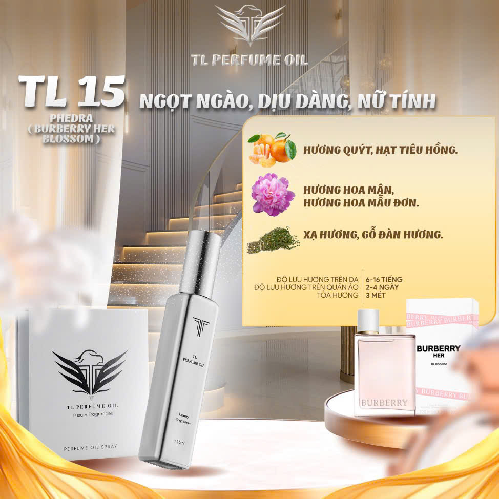 [Hương Nữ] Tinh Dầu Nước Hoa TL [TL15 - Burberry Blossom]