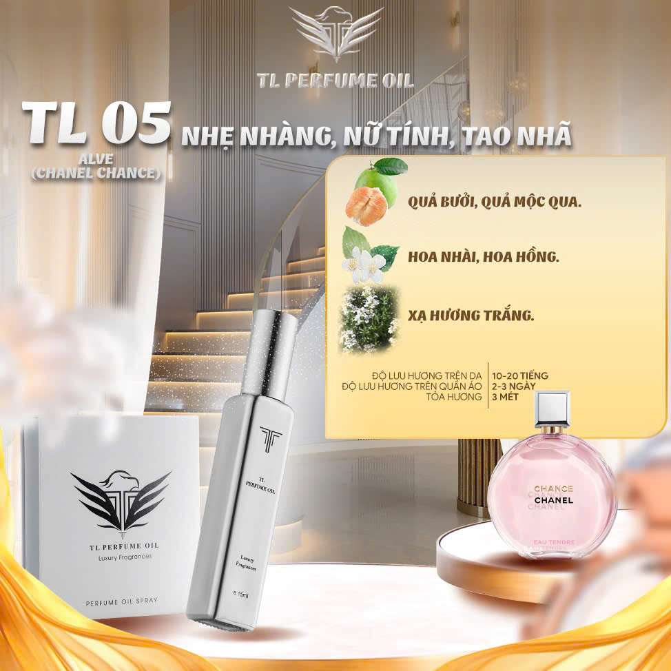 [Hương Nữ] Tinh Dầu Nước Hoa TL [TL05 - Chanel Chance]