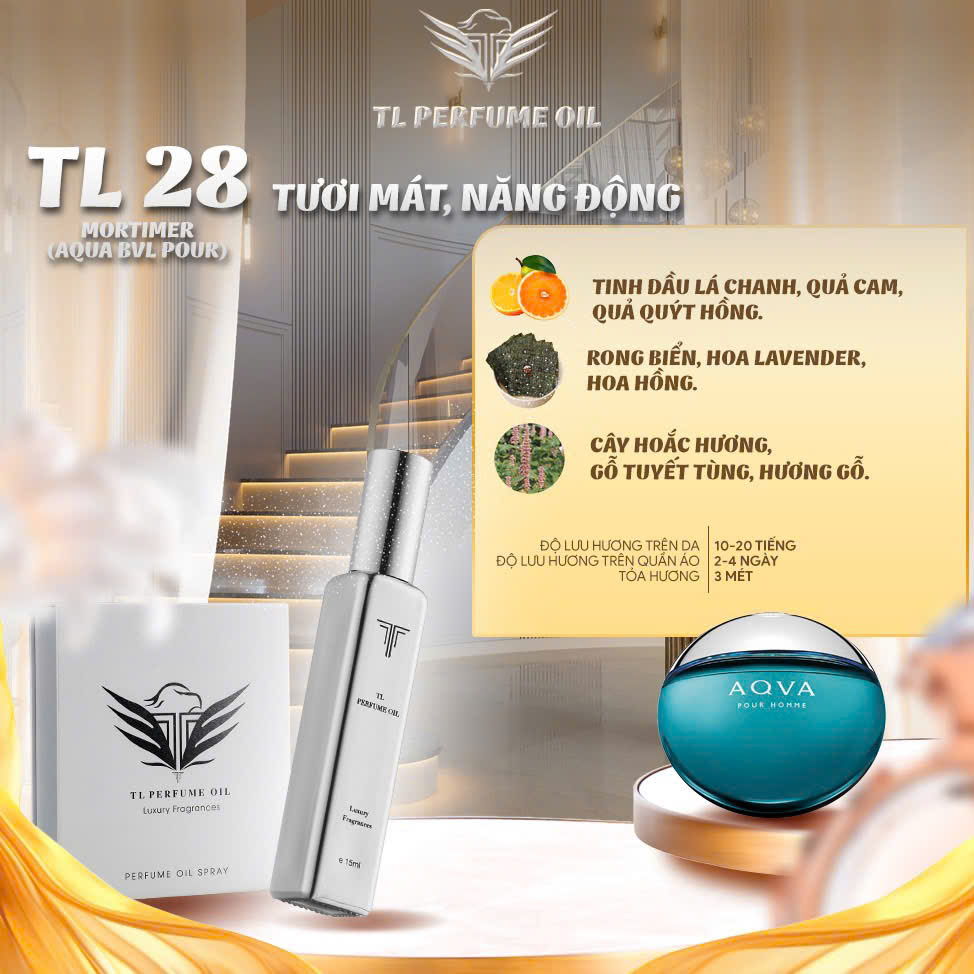 [Hương Nam] Tinh Dầu Nước Hoa TL [TL28 - Aqua BVL Pour]
