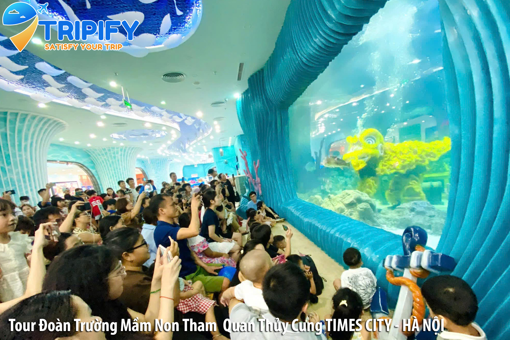 Đặt Tour Đoàn Trường Tham Quan Thủy Cung Times City - Vincom Mega Mall