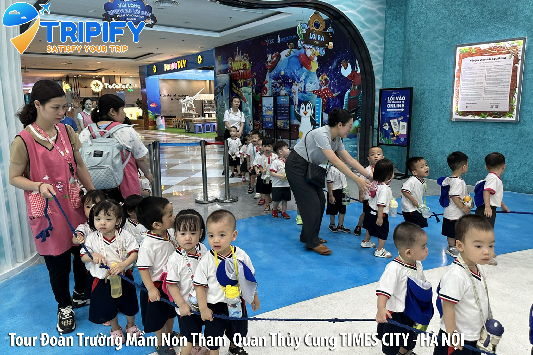 Đặt Tour Đoàn Trường Tham Quan Thủy Cung Times City - Vincom Mega Mall