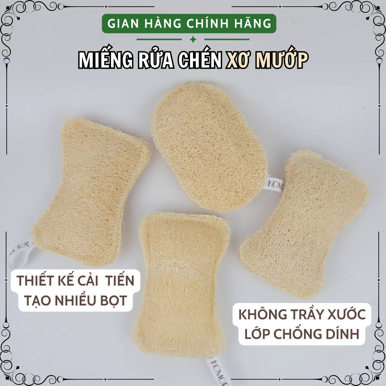 Ra Mắt Sản Phẩm Mới: Miếng Rửa Chén Xơ Mướp KOMORA