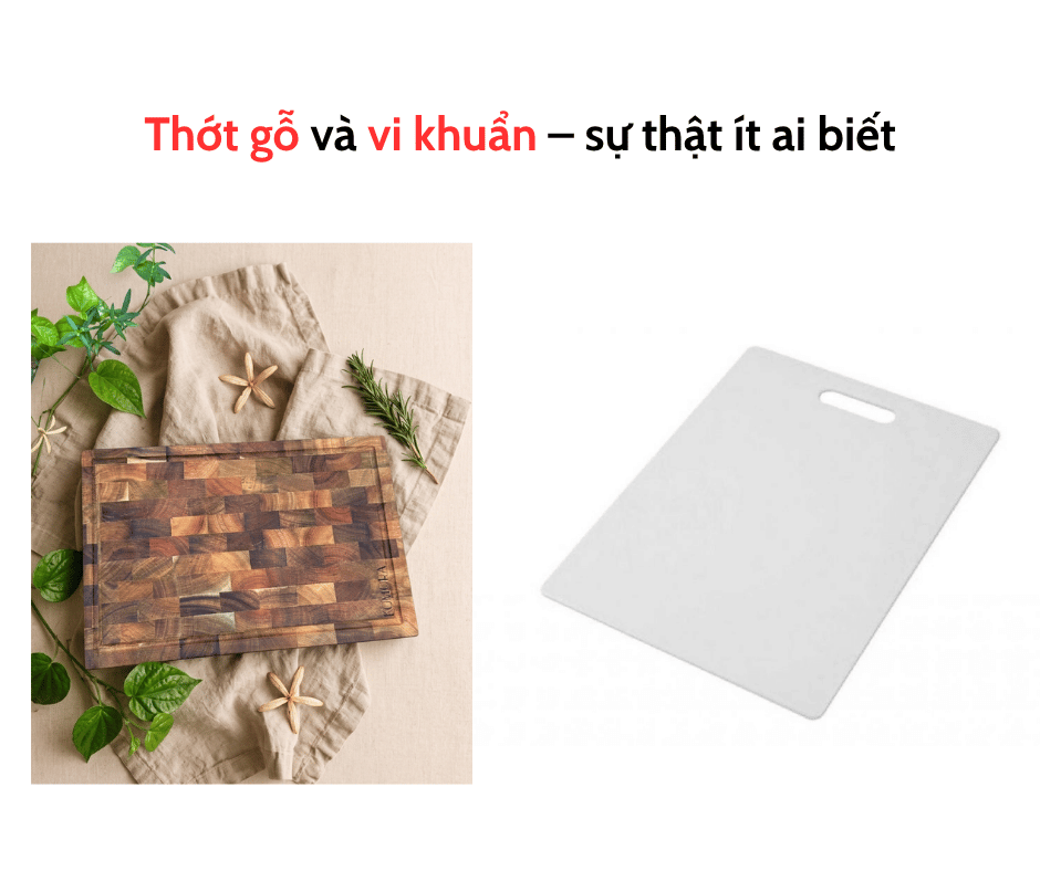 THỚT GỖ VÀ VI KHUẨN - SỰ THẬT ÍT AI BIẾT