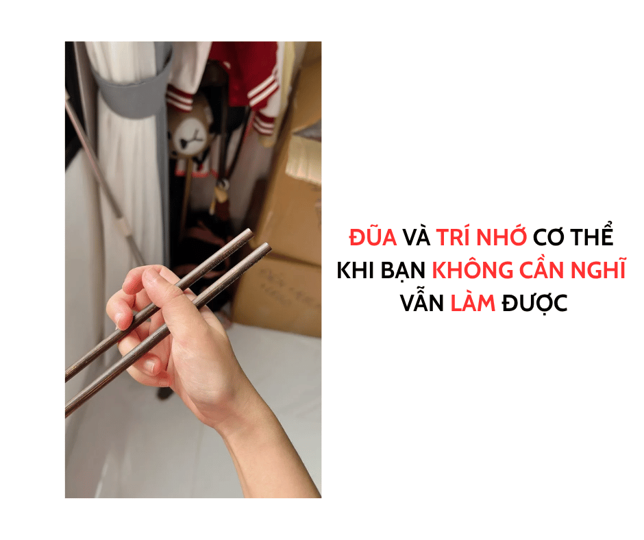ĐŨA VÀ TRÍ NHỚ CƠ THỂ - KHI BẠN KHÔNG CẦN NGHĨ VẪN LÀM ĐƯỢC