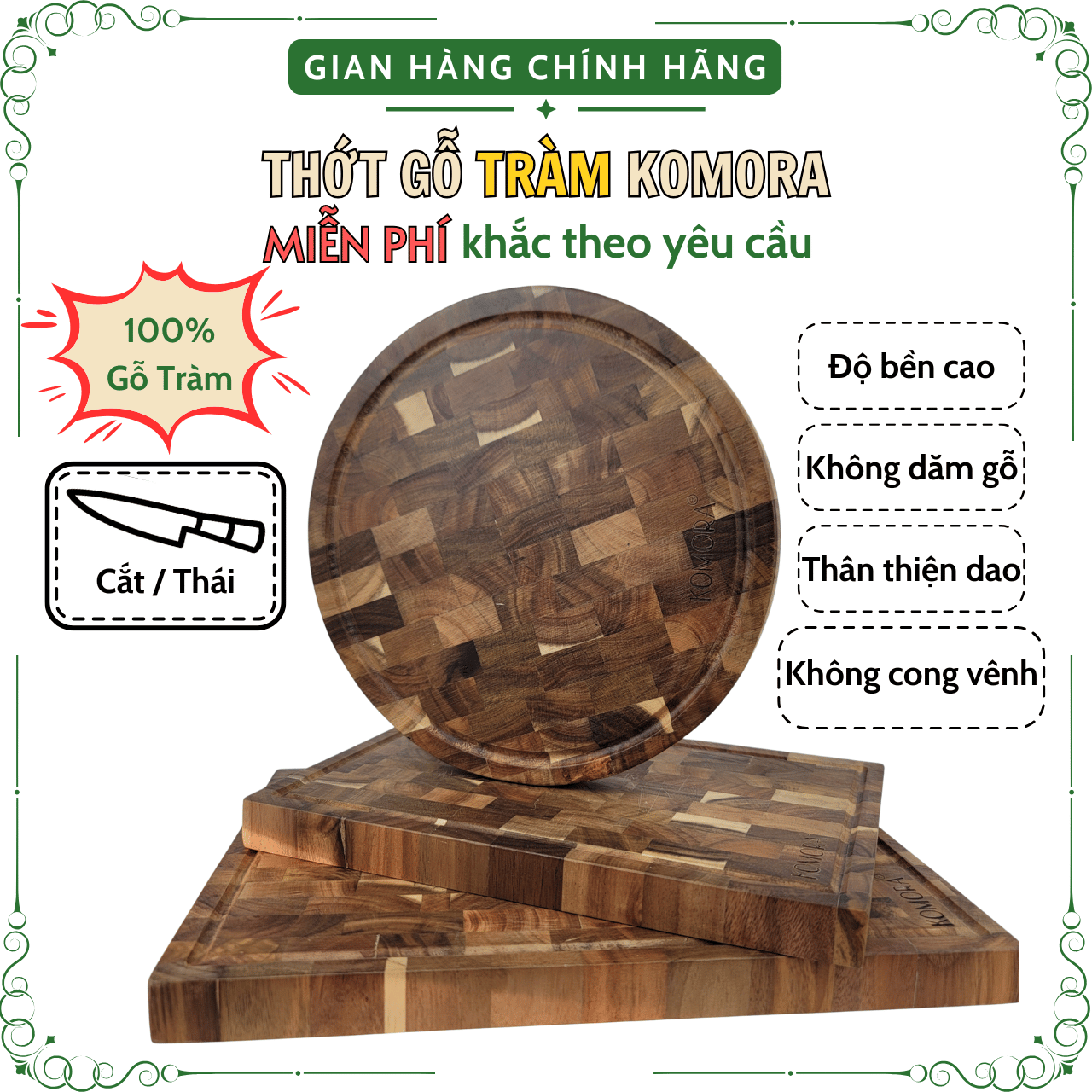 Thớt Gỗ Tràm