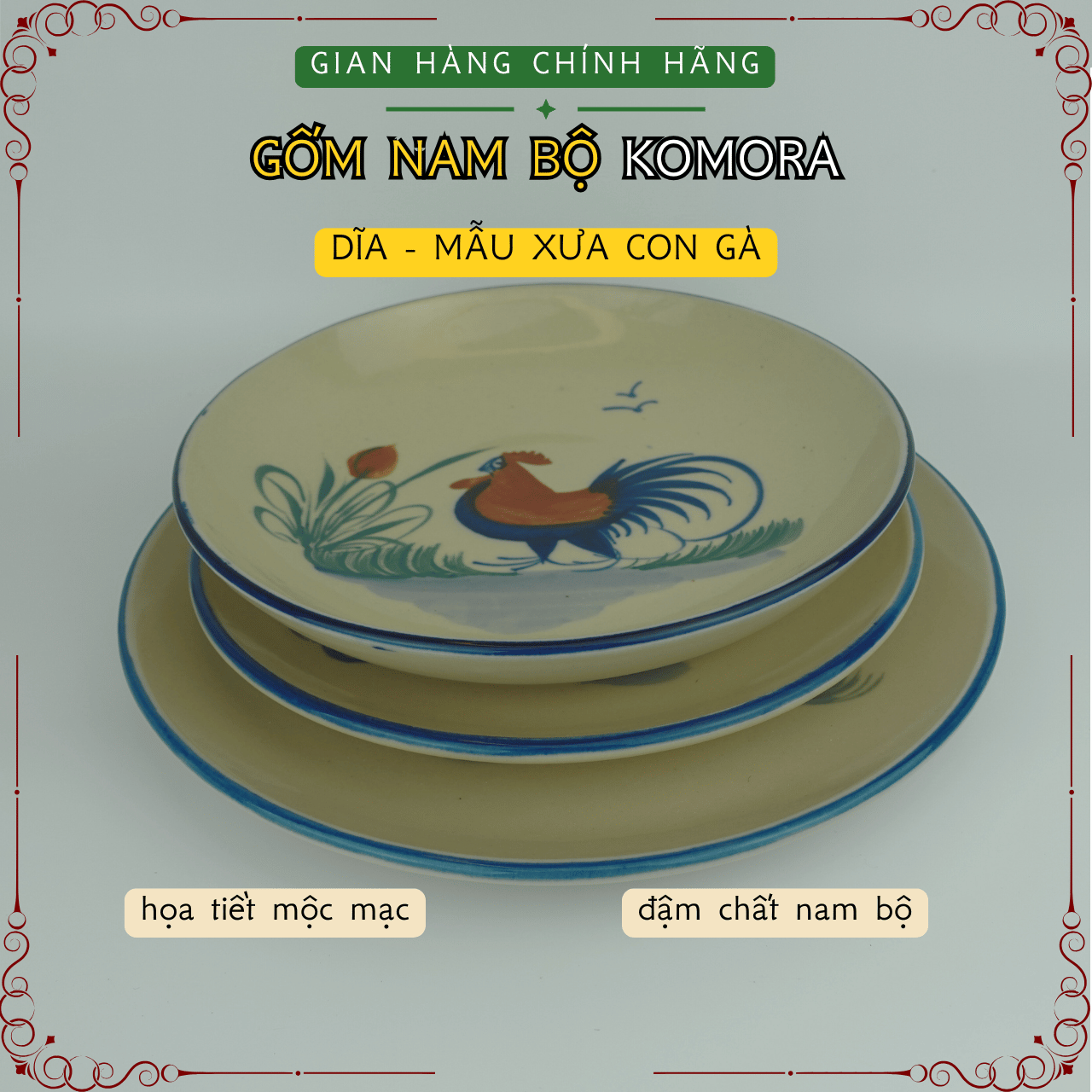 Gốm Nam Bộ - Mẫu Xưa Con Gà