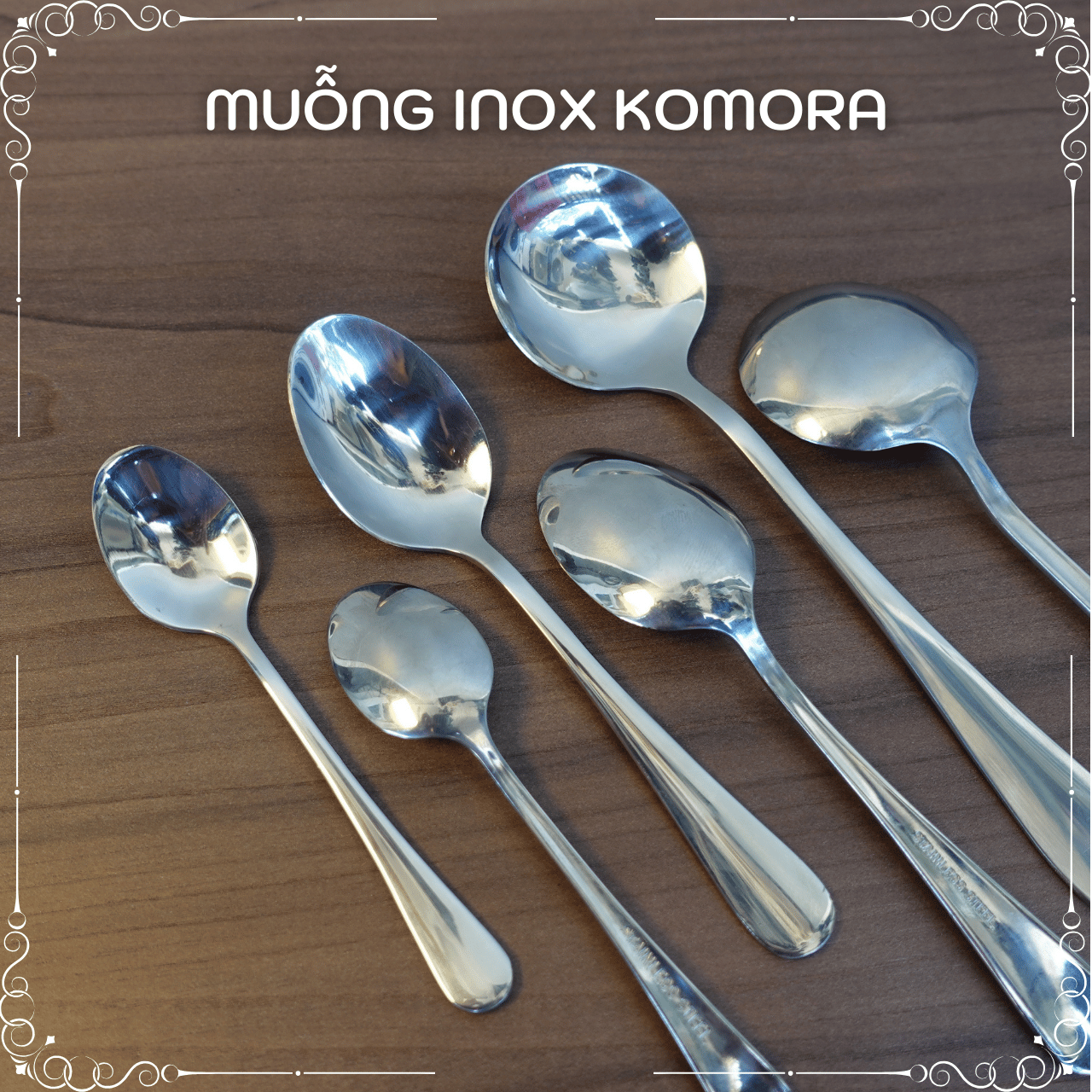 [Vỉ 2 Cái]  Muỗng Inox - Muỗng Cafe (12.5x2.4)