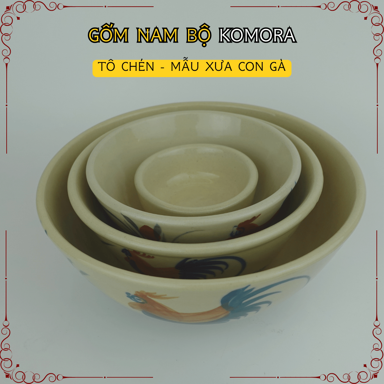 Gốm Nam Bộ - Mẫu Xưa Con Gà