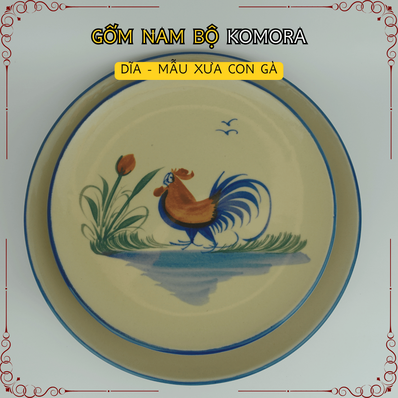 Gốm Nam Bộ - Mẫu Xưa Con Gà