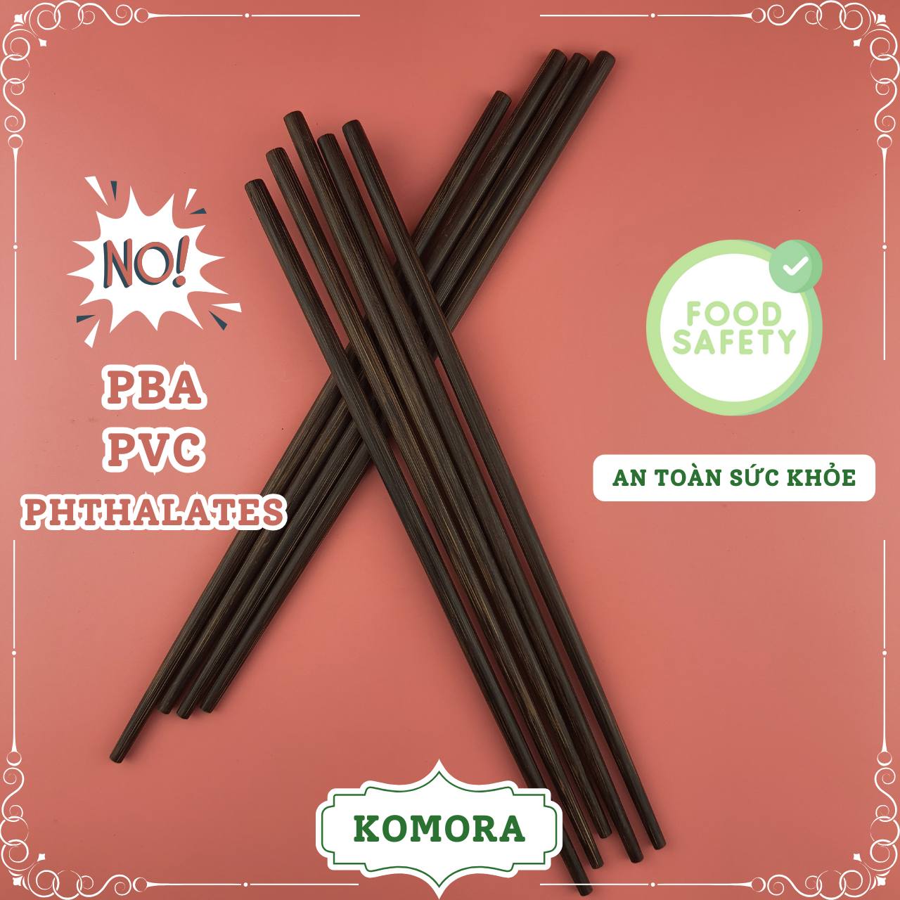 [Vỉ 1 Đôi] Đũa Buông Cao Cấp - Mẫu 320 Xào Nấu