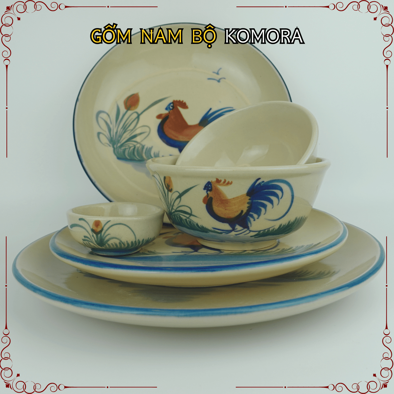 Gốm Nam Bộ - Mẫu Xưa Con Gà