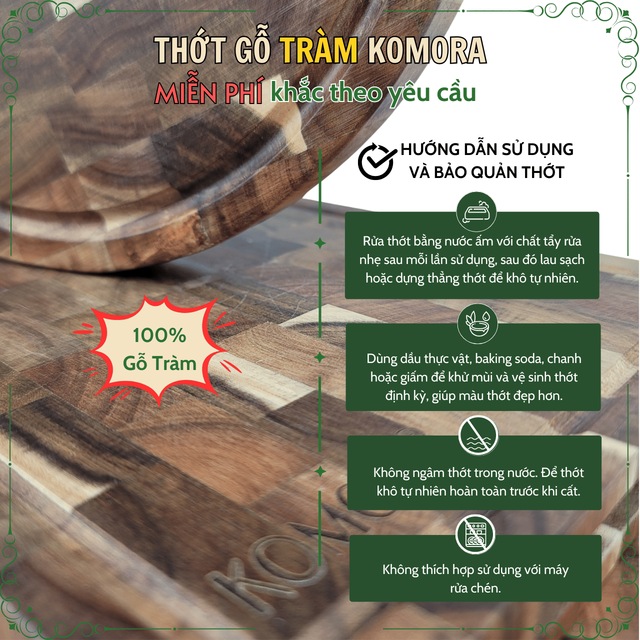 Thớt Gỗ Tràm