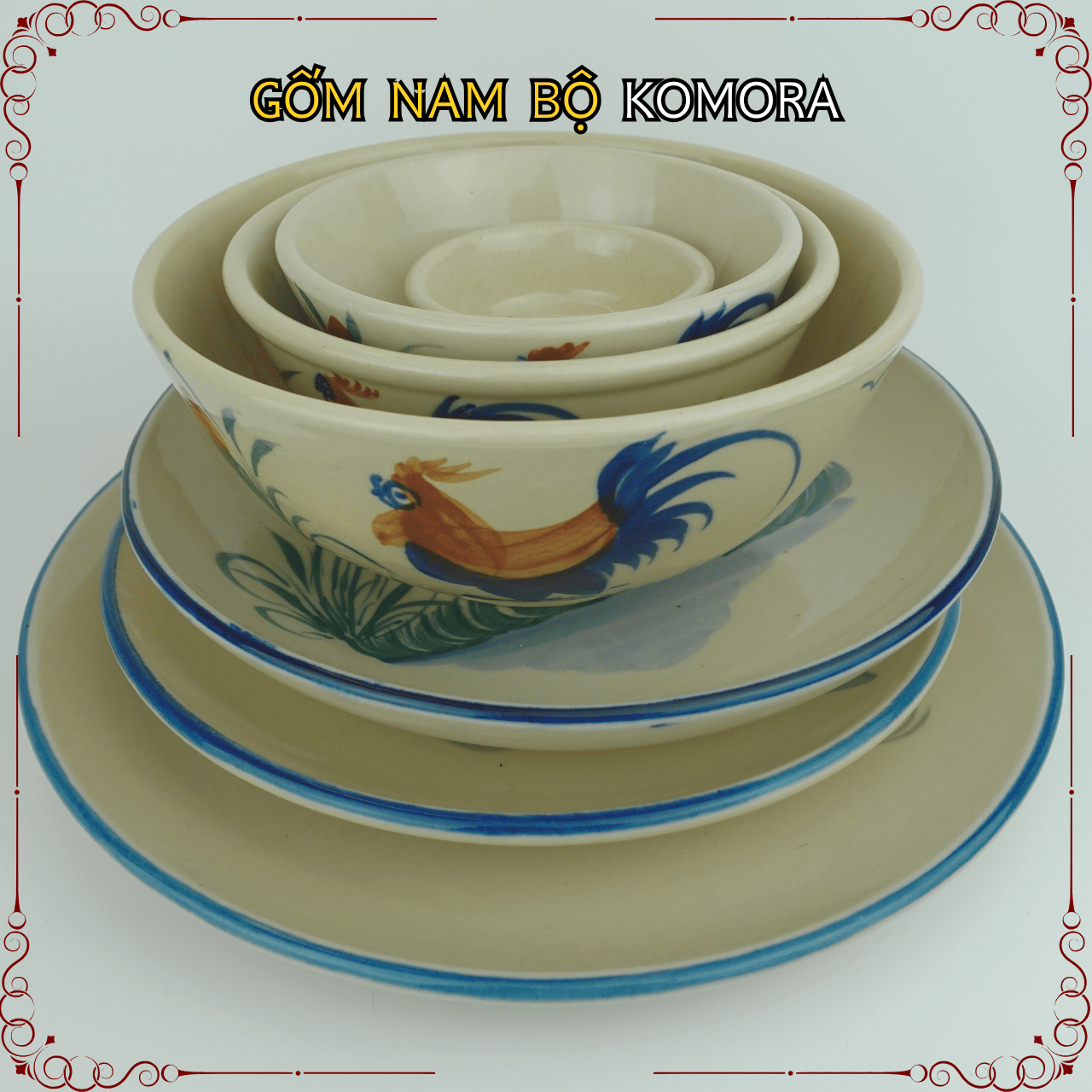 Gốm Nam Bộ - Mẫu Xưa Con Gà