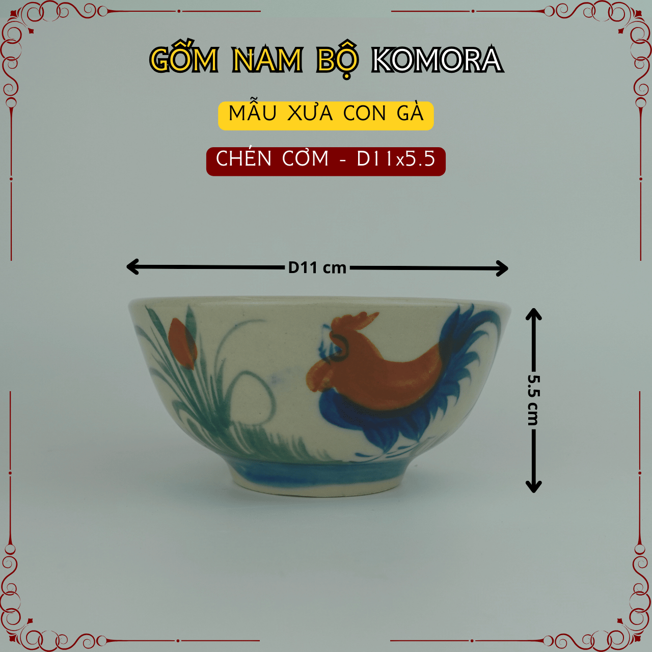 Gốm Nam Bộ - Mẫu Xưa Con Gà