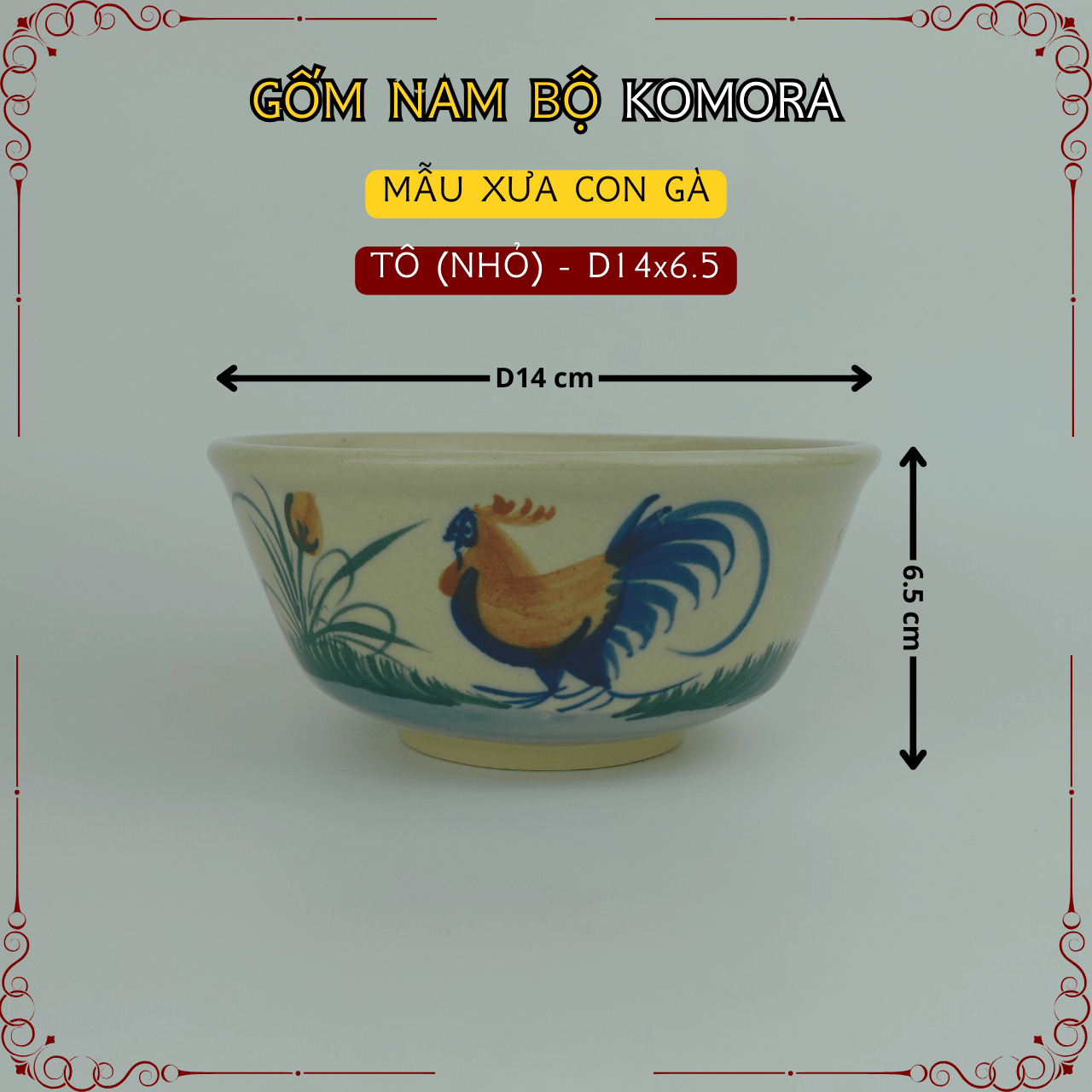Gốm Nam Bộ - Mẫu Xưa Con Gà