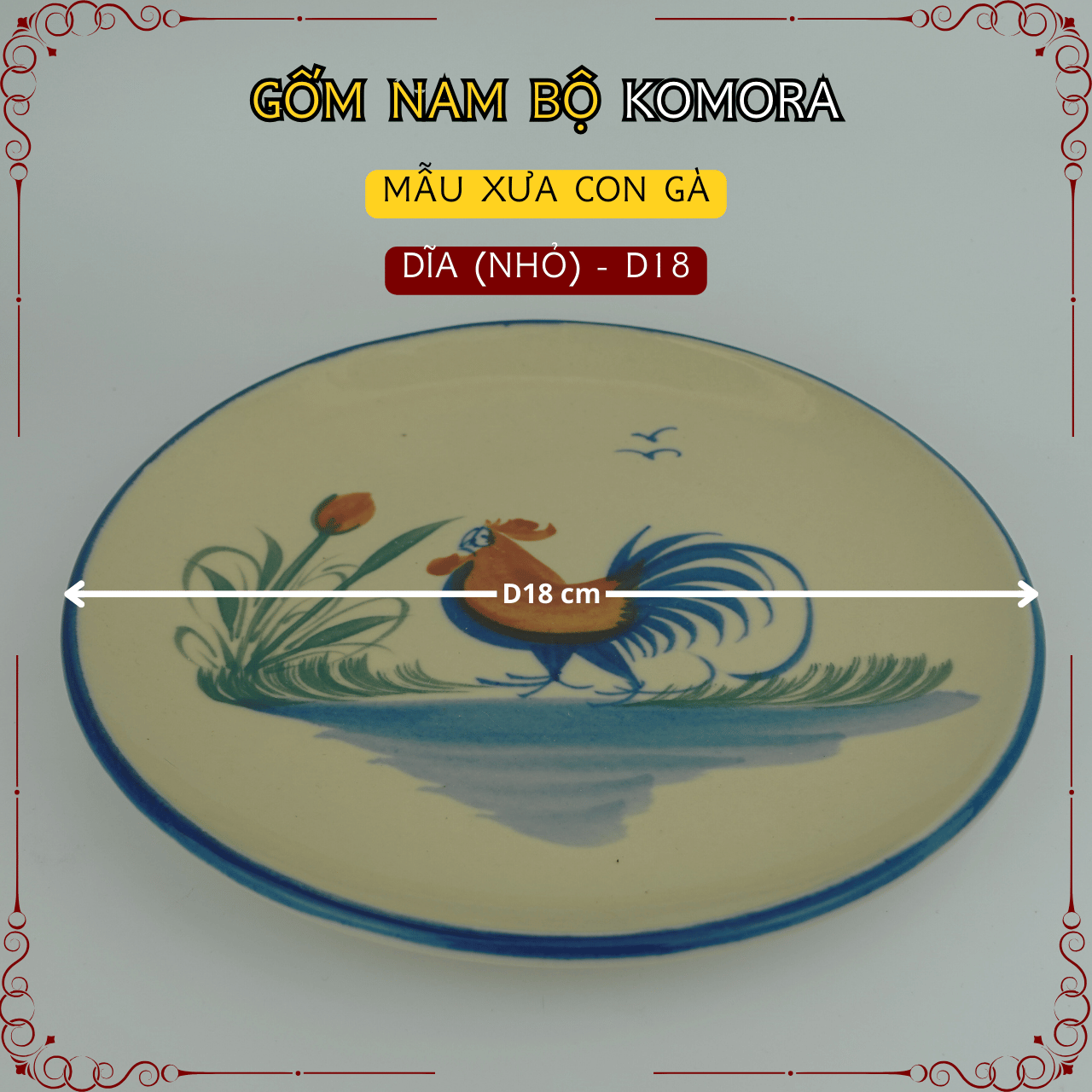 Gốm Nam Bộ - Mẫu Xưa Con Gà