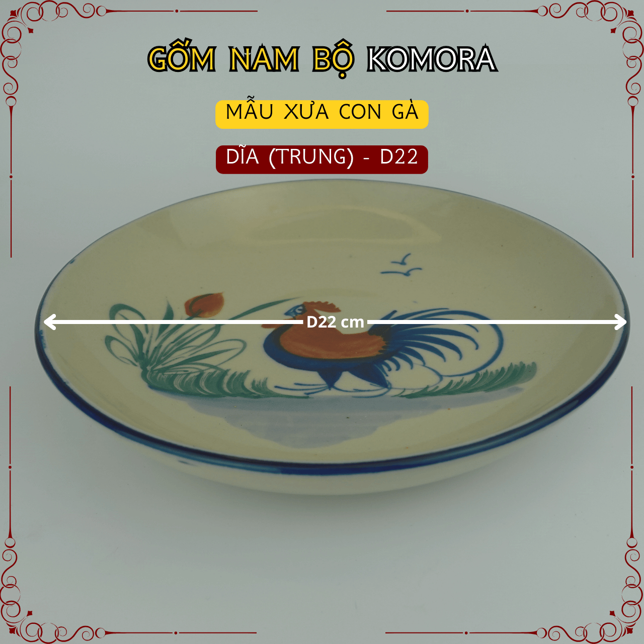 Gốm Nam Bộ - Mẫu Xưa Con Gà