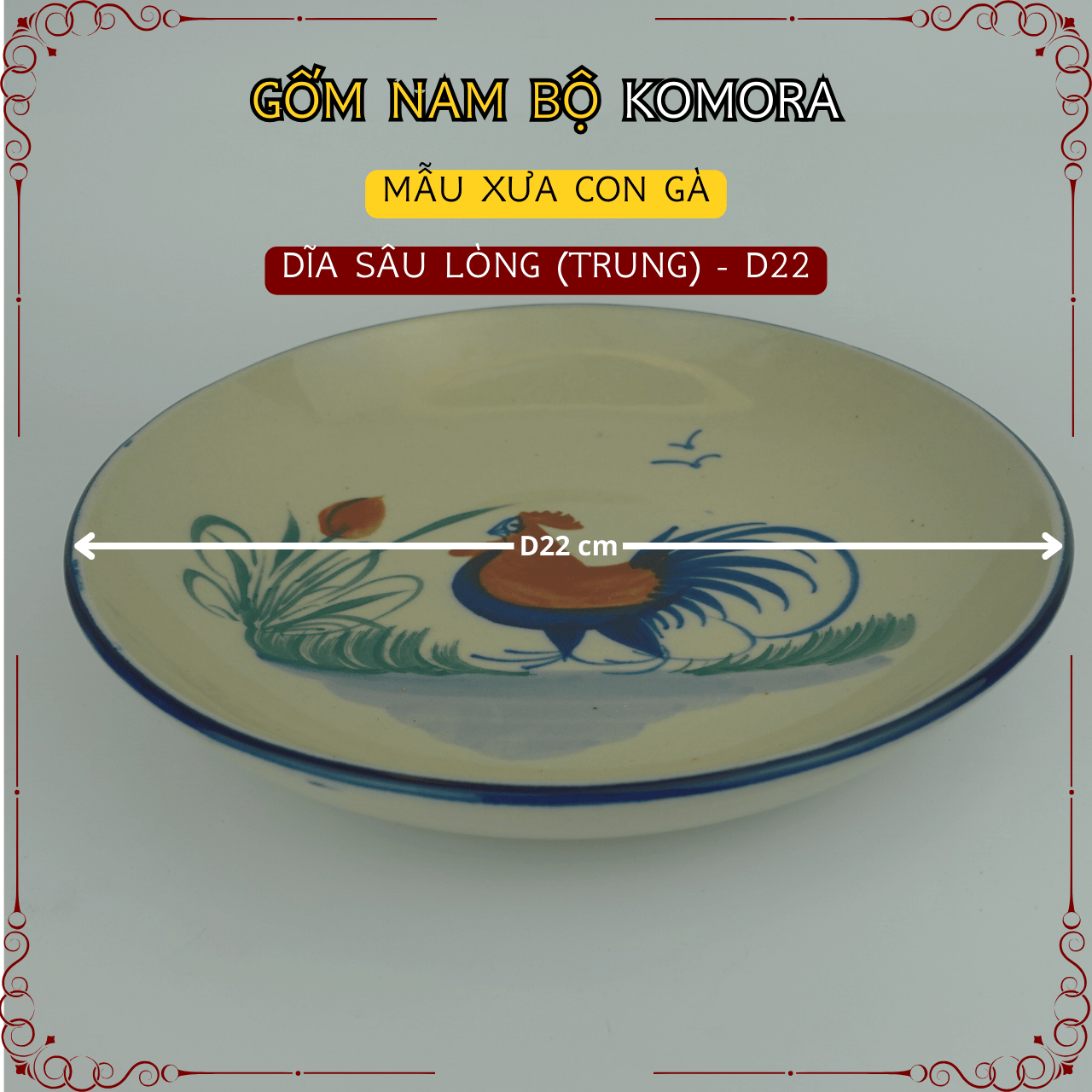 Gốm Nam Bộ - Mẫu Xưa Con Gà