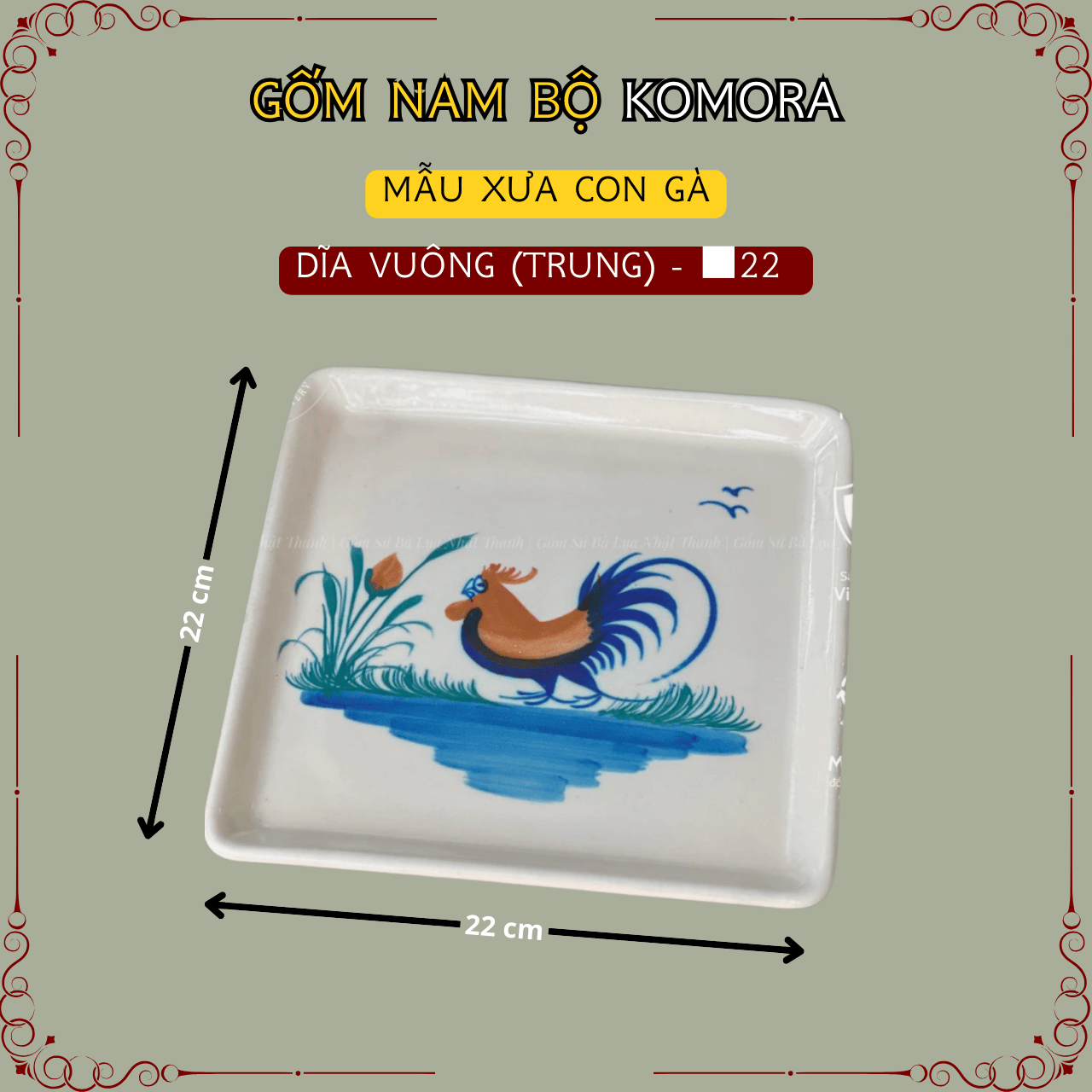 Gốm Nam Bộ - Mẫu Xưa Con Gà