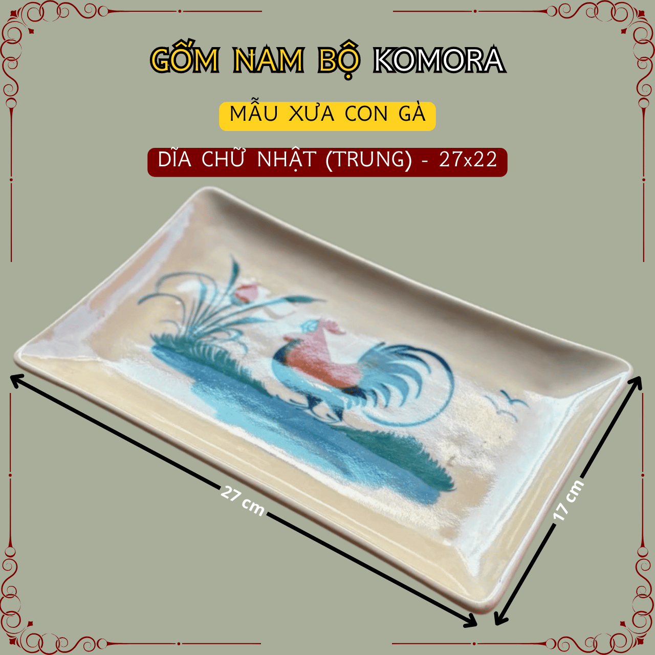 Gốm Nam Bộ - Mẫu Xưa Con Gà