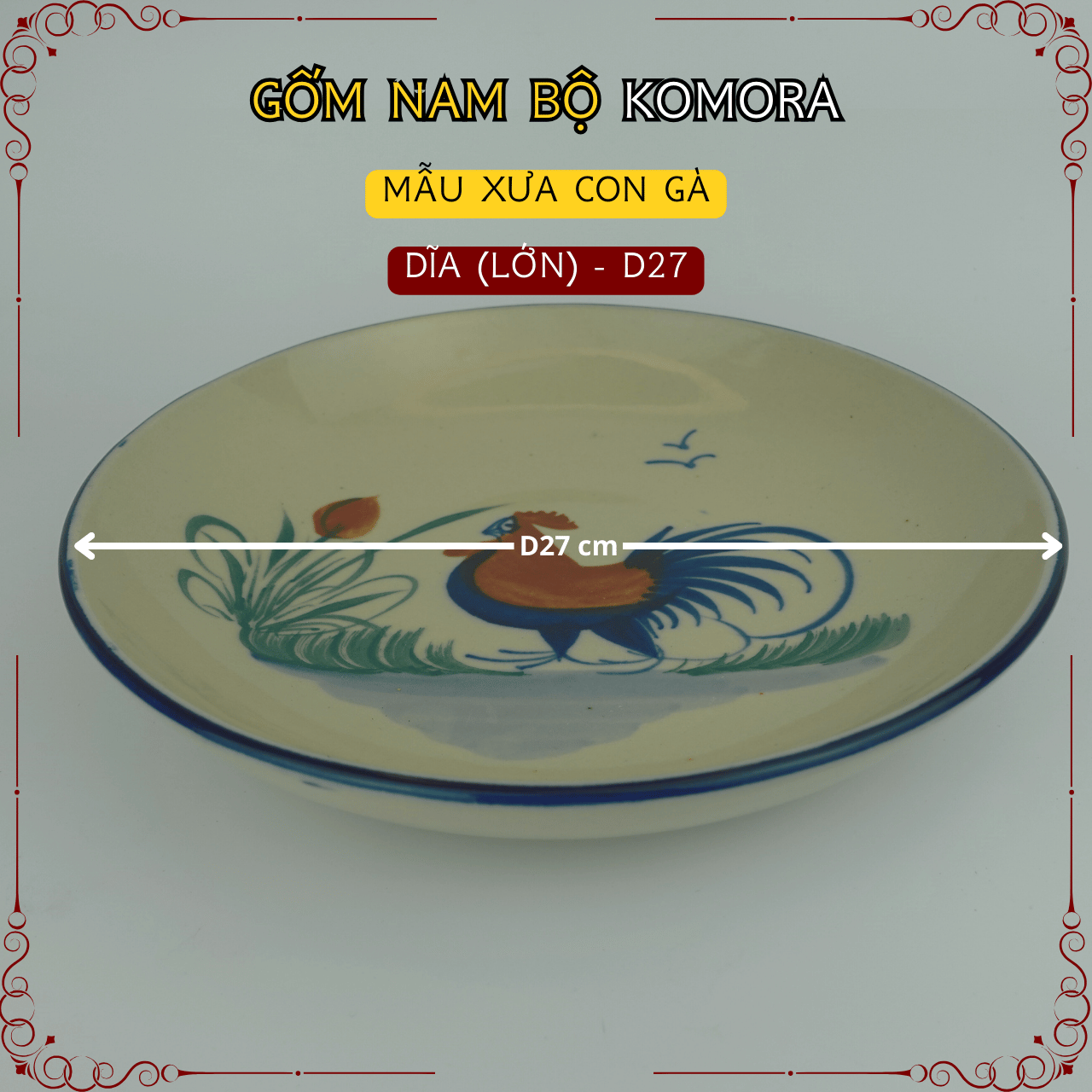 Gốm Nam Bộ - Mẫu Xưa Con Gà