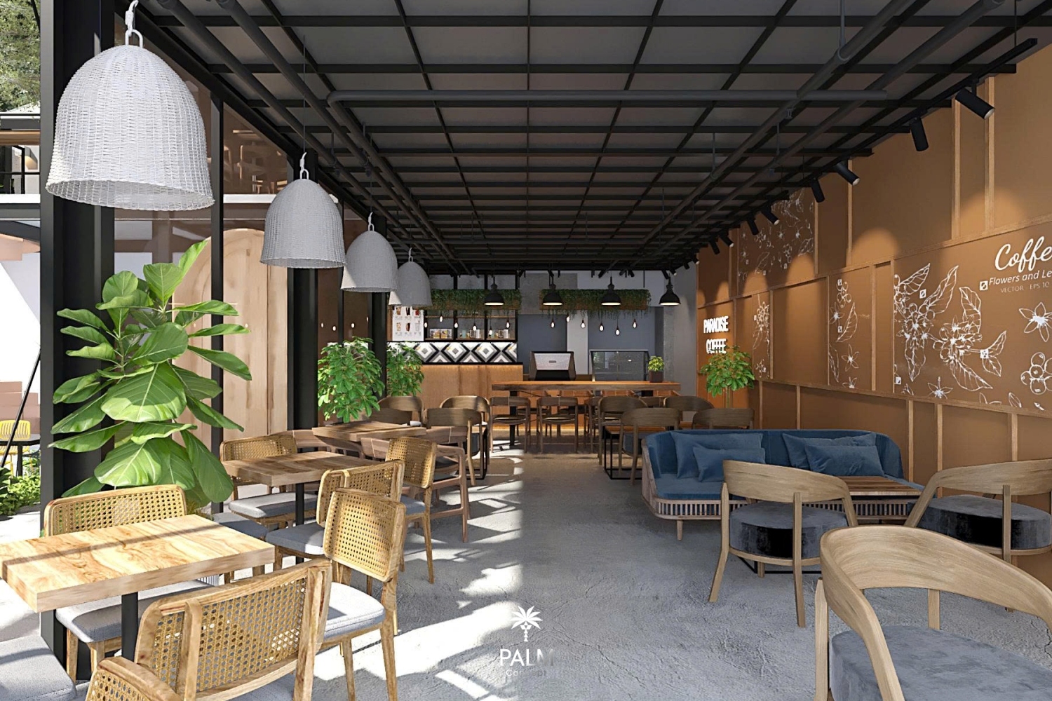 Thiết kế quán Cafe sân vườn Paradise Đức Hòa
