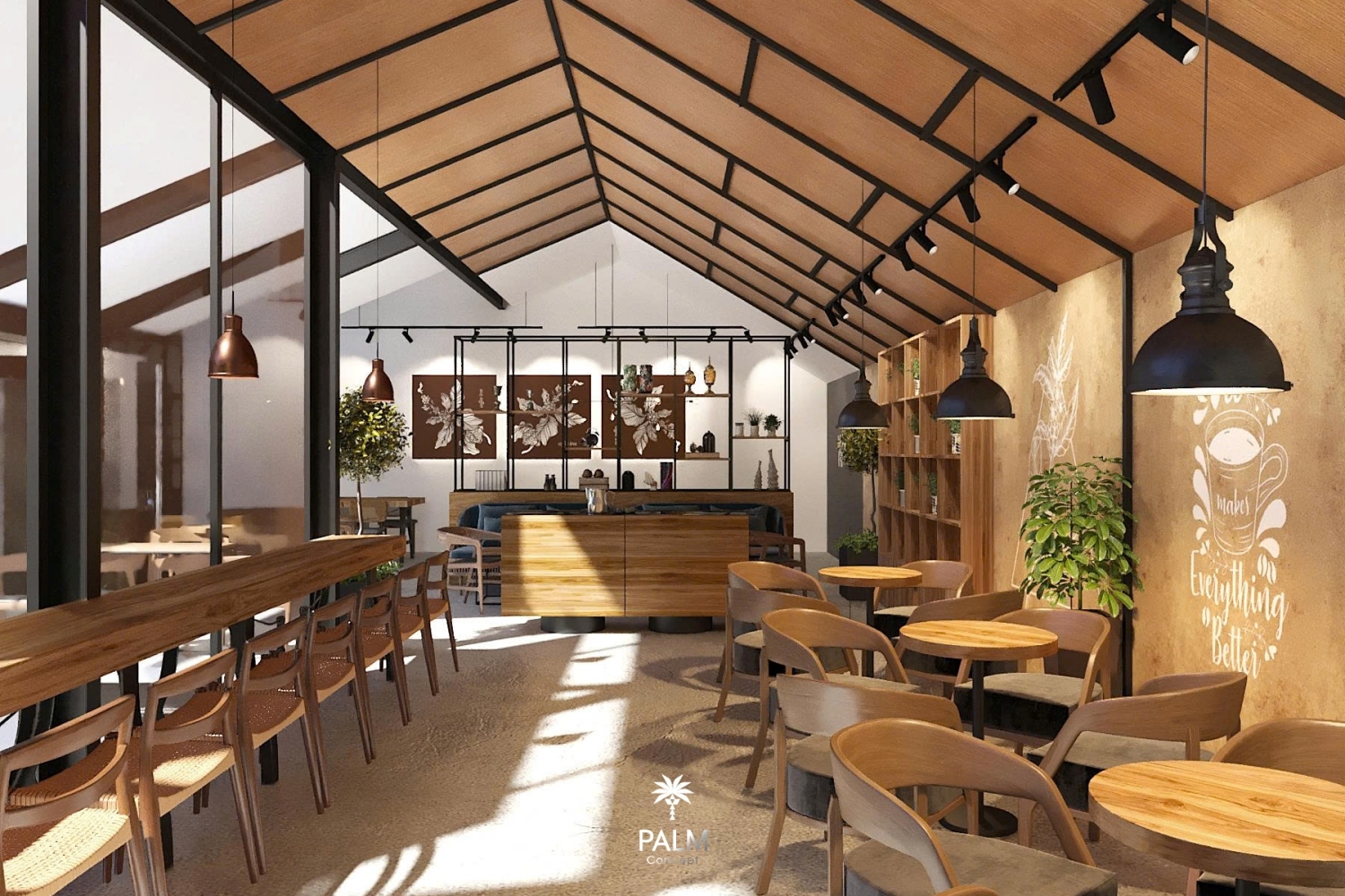 Thiết kế quán Cafe sân vườn Paradise Đức Hòa