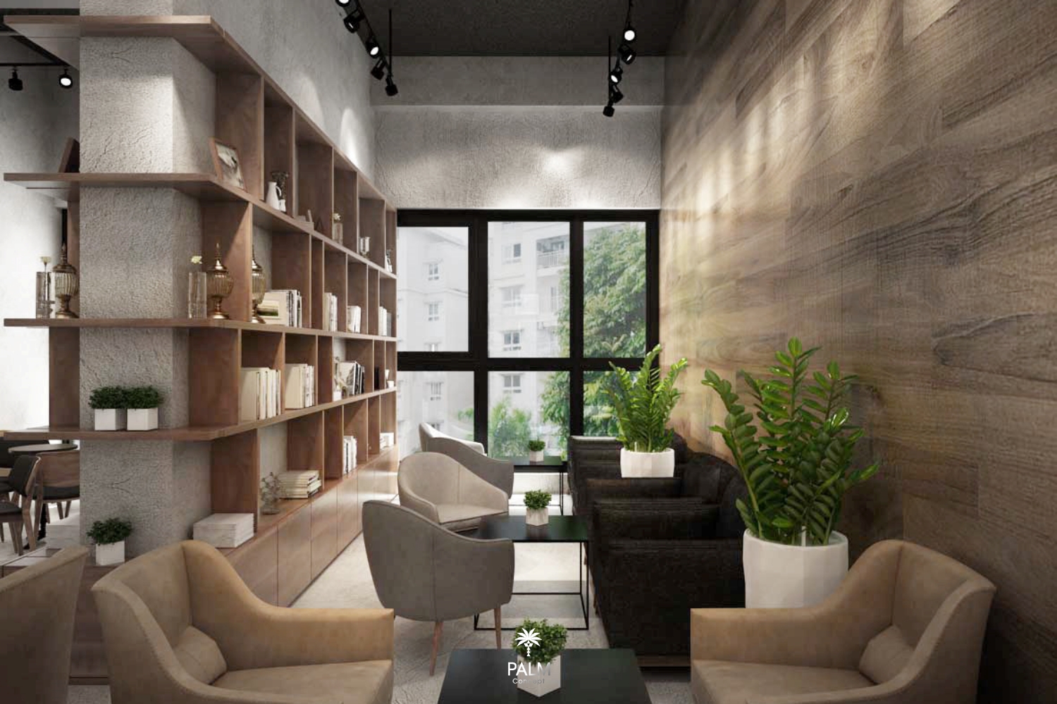 Thiết kế quán Cafe KONG COFFEE trong khu dân cư Vinhomes