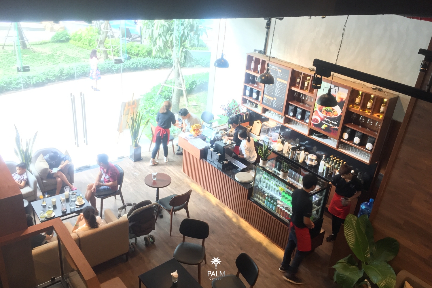 Thiết kế quán Cafe KONG COFFEE trong khu dân cư Vinhomes