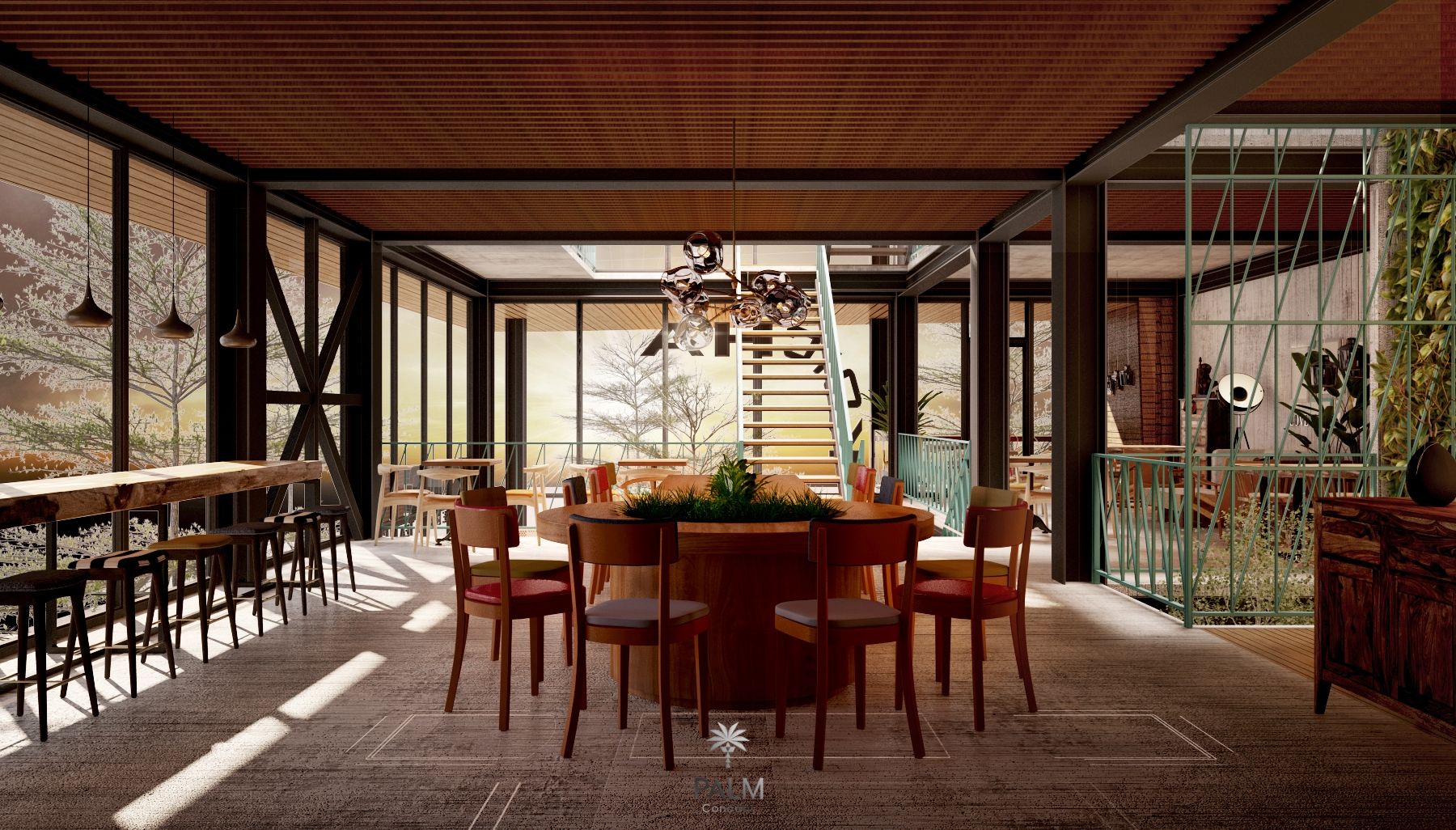 thiet-ke-quan-cafe-koicha-phong-cach-industrial